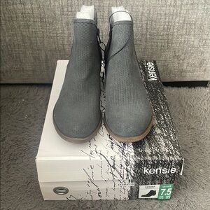 Kensie Gerona Gray Ankle Booties Ankle Boots, 7.5, NIB